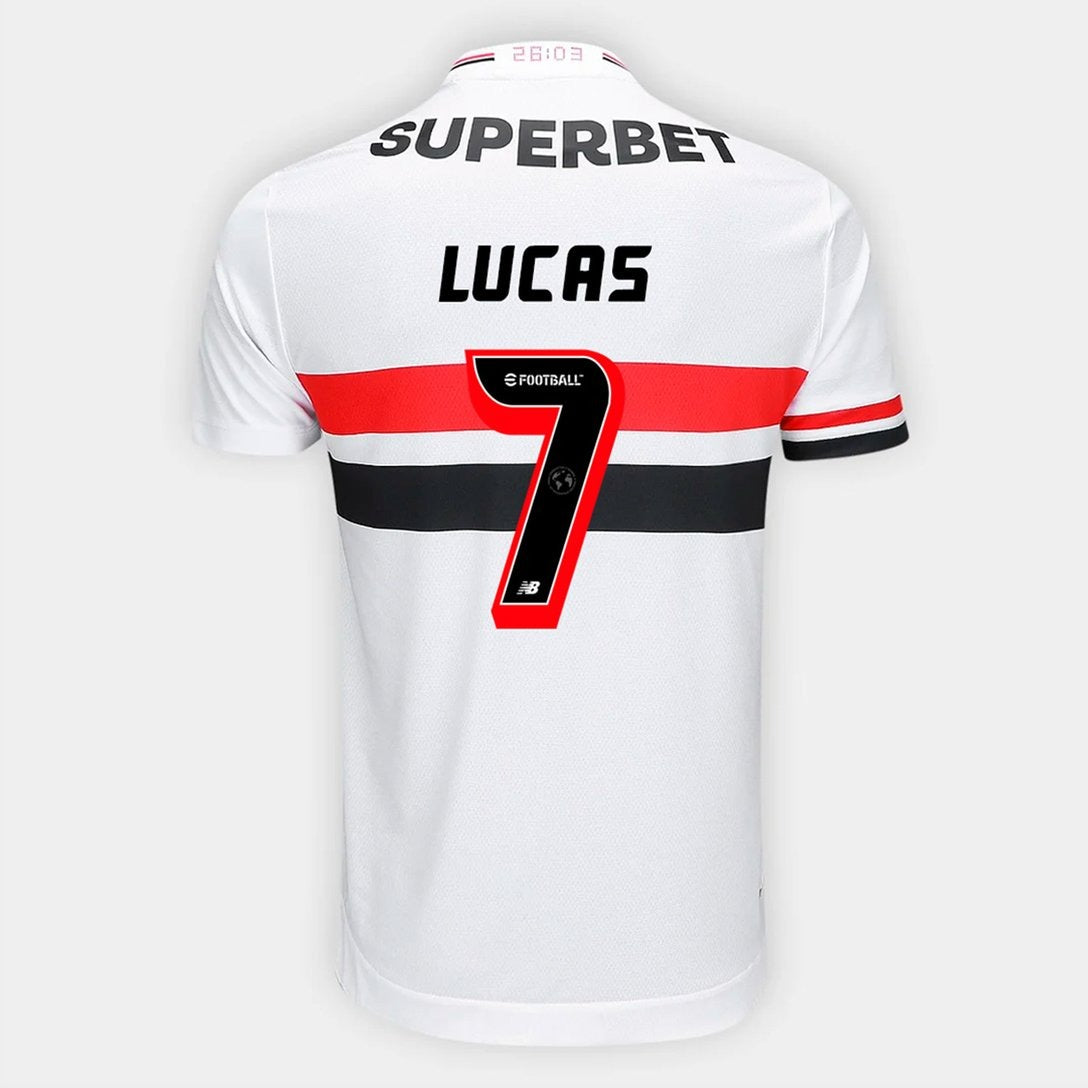 Camisa São Paulo 2025/26 I LUCAS N° 7