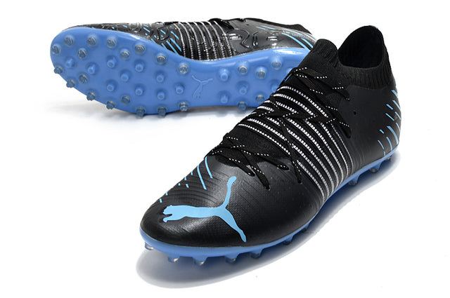 Chuteira Society Puma Future Z FG Black/Blue - Low