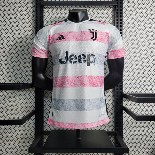 Camisa Juventus II 23/24 Rosa com Branco - Adidas - Masculino Jogador