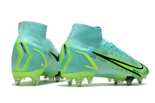 Chuteira Campo Nike Mercurial Superfly VIII Elite SG PRO Anti Clog Verde - Cano Alto