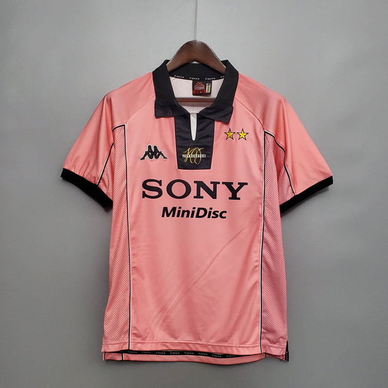 Camisa Juventus Retrô 1997/1998 Rosa e Preto - Kappa