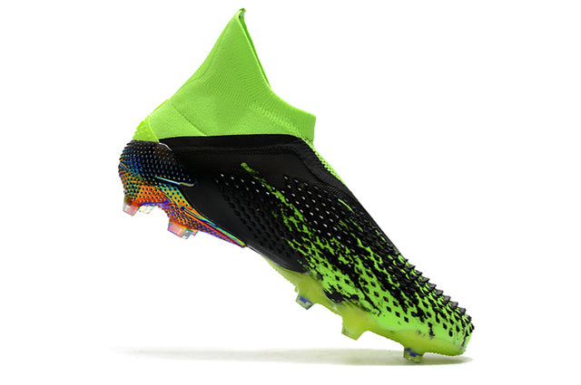 Chuteira Campo Adidas Predator Mutator + FG Black/Green - Cano Alto