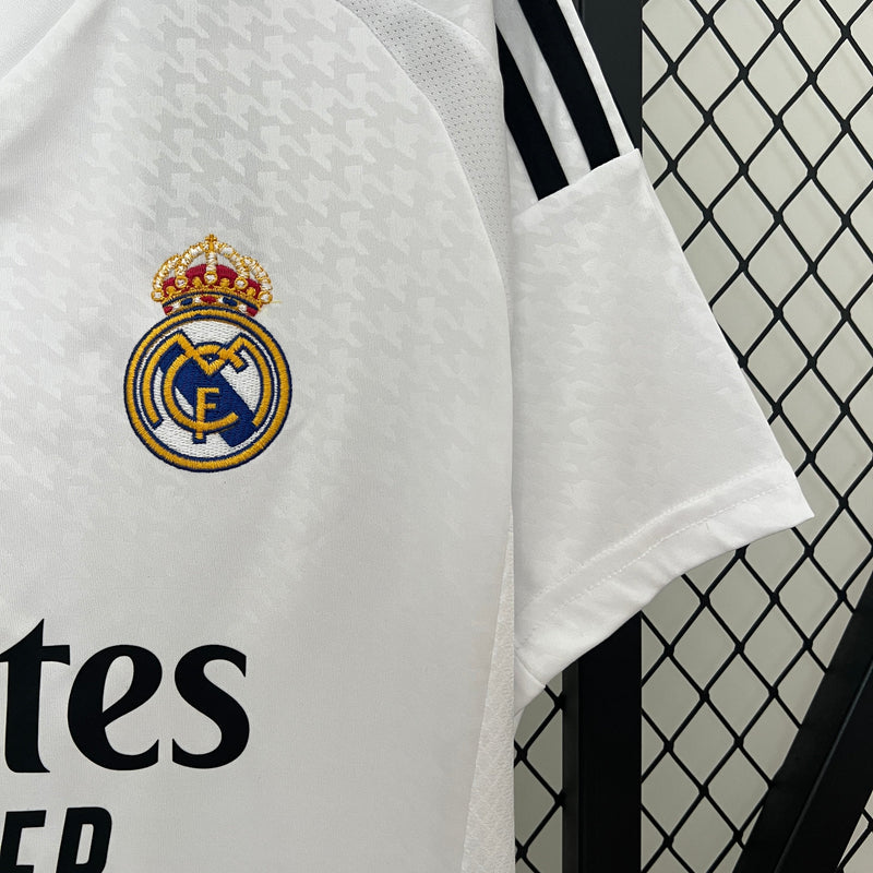 Camisa Real Madrid I 24/25 - Adidas - Branco e Preto