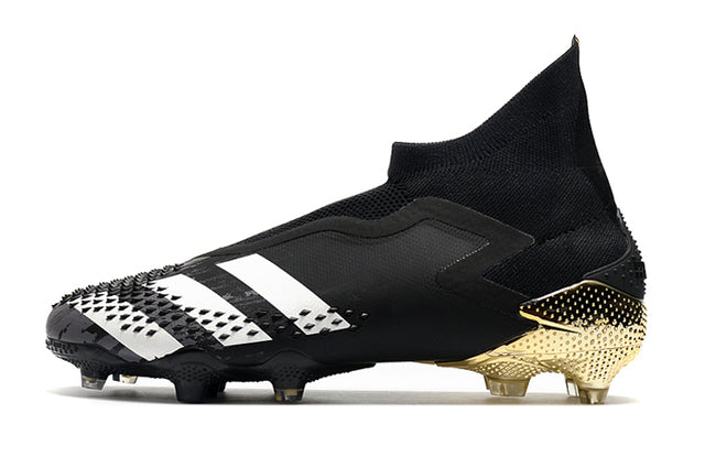 Chuteira Campo Adidas Predator Mutator FG + Black/Gold - Cano Alto