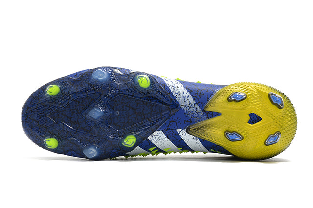 Chuteira Campo Adidas Predator Freak .1 FG Black/Blue/Yellow - Cano Alto