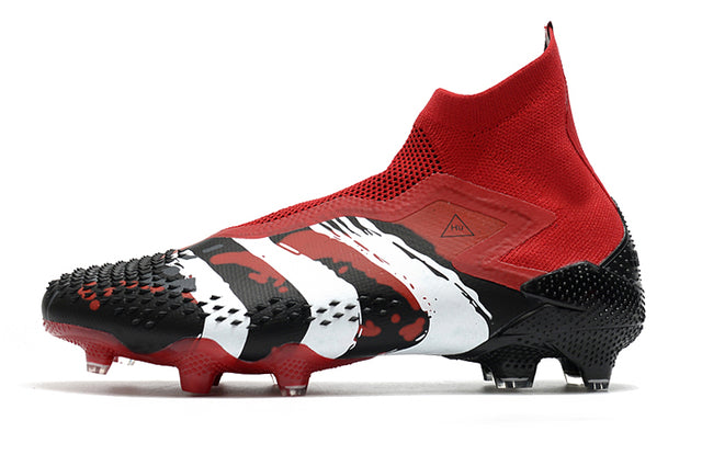 Chuteira Campo Adidas Predator Mutator + FG Black/Red/White - Cano Alto