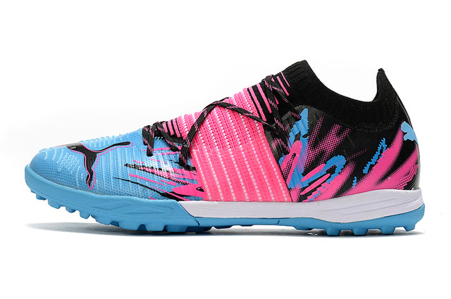 Chuteira Society Puma Future Z TF Blue/Pink - Low