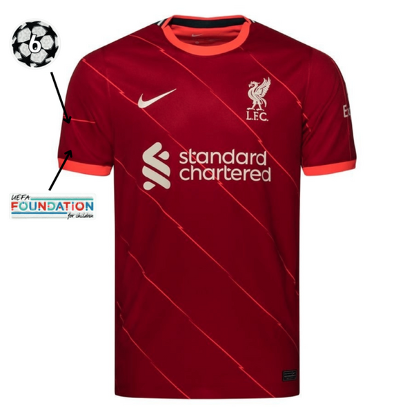 Camisa Liverpool I [UEFA Champions League] 21/22 Nike - Vermelho