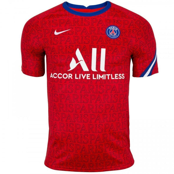 Camisa Pré-jogo PSG 20/21 Nike - Vermelho