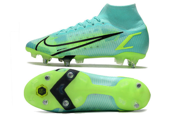 Chuteira Campo Nike Mercurial Superfly VIII Elite SG PRO Anti Clog Verde - Cano Alto