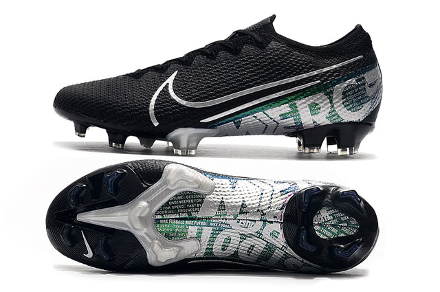 Chuteira Campo Nike Mercurial Vapor 13 Elite FG Black e Green - Low