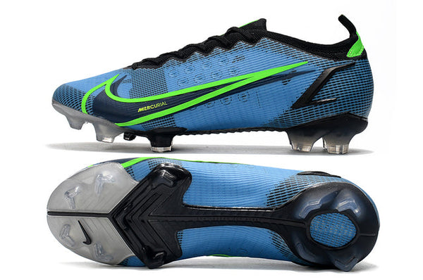 Chuteira Campo Nike Mercurial Vapor 14 Elite FG Azul/Verde - Low