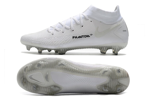 Chuteira Campo Nike Phantom GT Elite Dynamic Fit FG White - Cano Alto