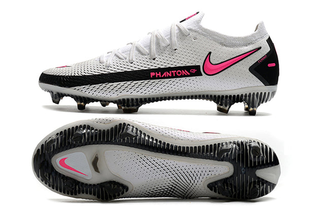 Chuteira Campo Nike Phantom GT Elite FG White/Pink - Low