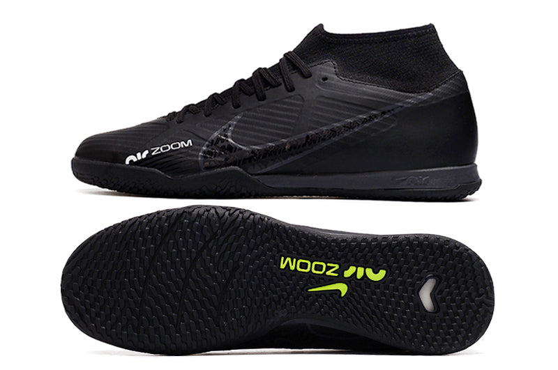 Chuteira Futsal Nike Air Zoom Superfly 9 TF - All Black - Cano Alto