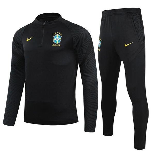 Conjunto Seleção Brasil 22/23 Preto - Nike - Com Ziper