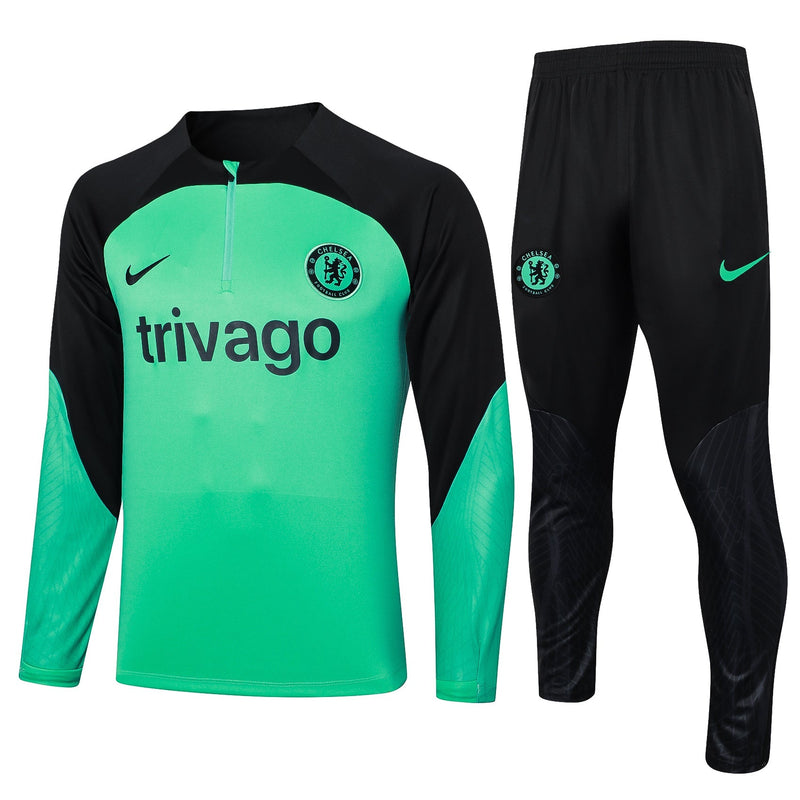 Conjunto de Frio Chelsea - Verde com Preto - 23/24