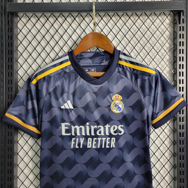 Kit Infantil Real Madrid II 23/24 Adidas - Preto