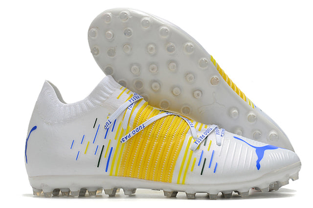 Chuteira Society Puma Future Z FG White/Yellow