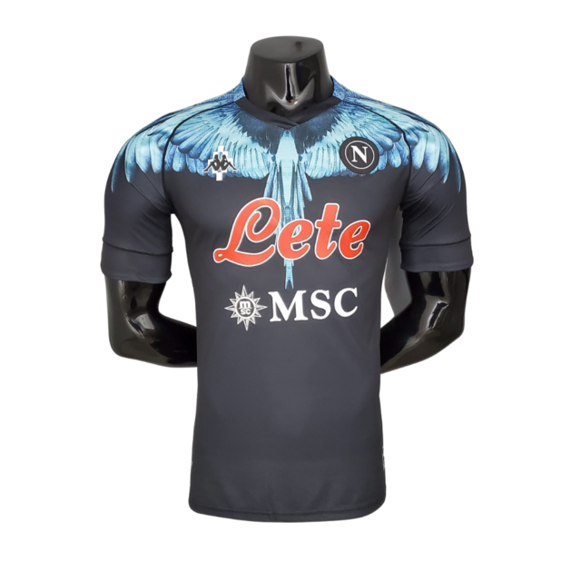 Camisa Napoli 21/22 - Preta - Kappa - Masculino Jogador