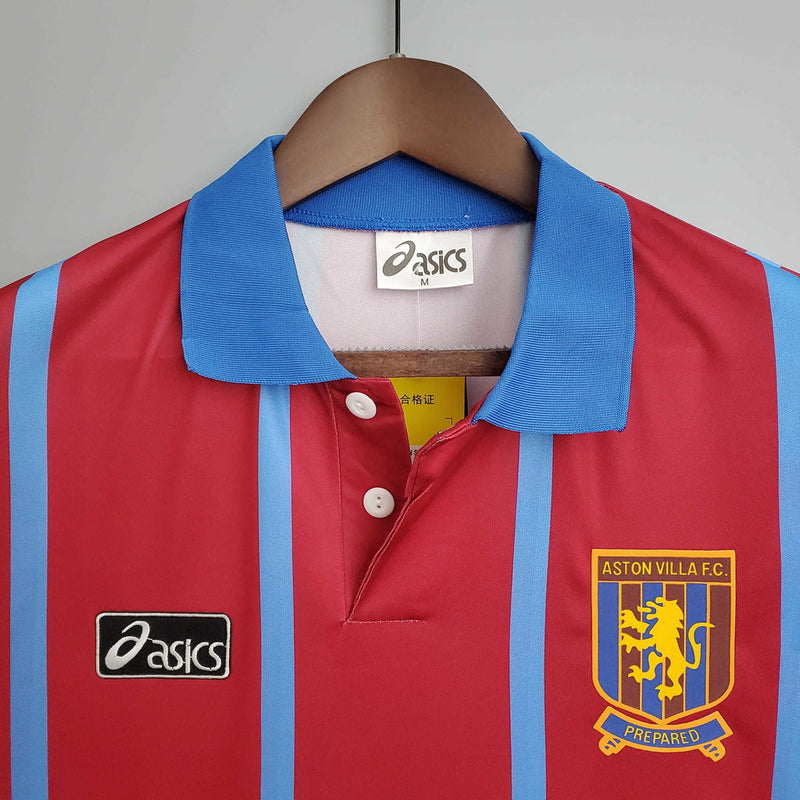 Camisa Aston Villa Retrô 1993/1995 Vermelha - Asics