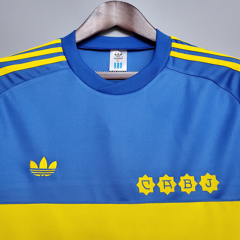 Camisa Boca Juniors Retrô 1981 Azul e Amarela - Adidas