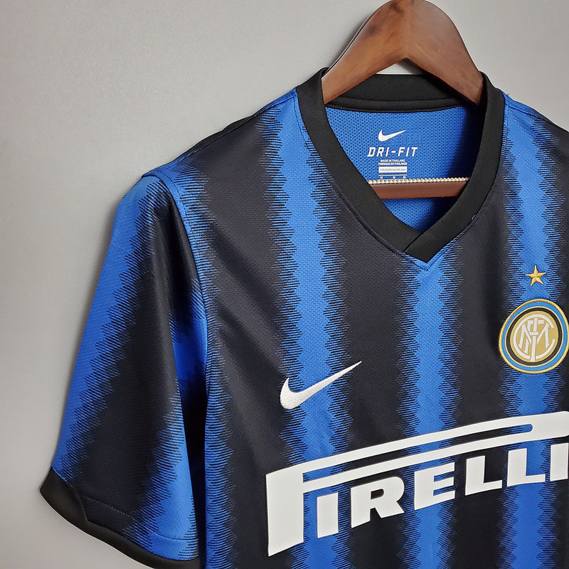 Camisa Inter de Milão Retrô 2010/2011 Azul e Preta - Nike