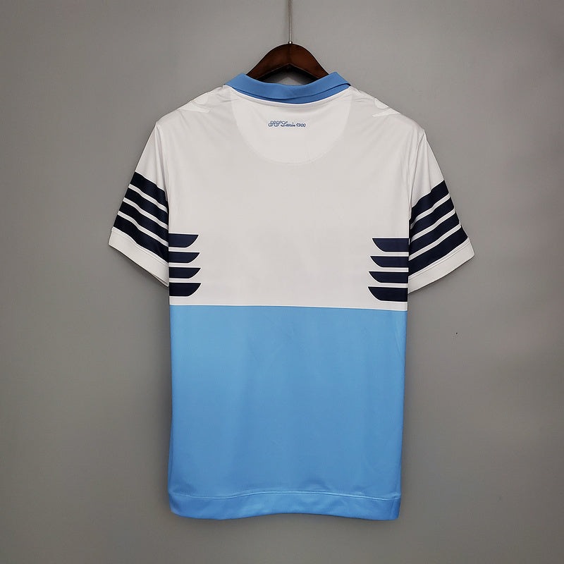 Camisa Lazio Retrô 2014 Azul e Branca - Macron