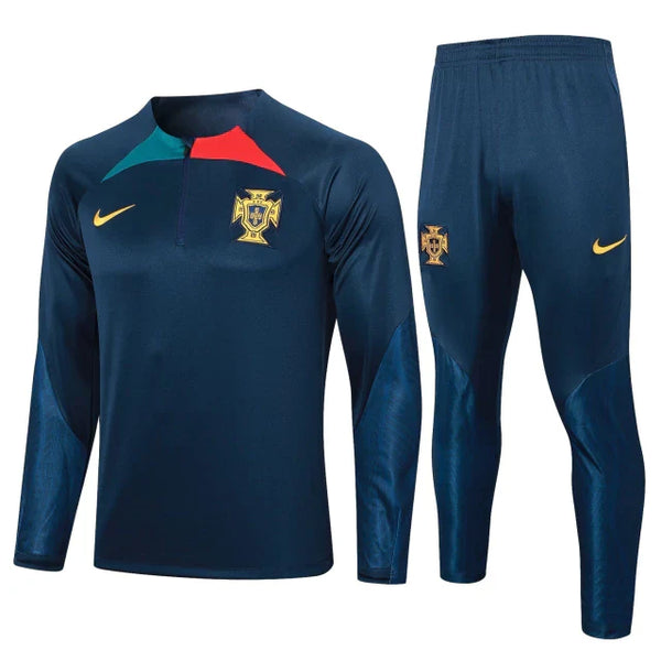 Conjunto Portugal 2023 Azul - Nike - Com Ziper