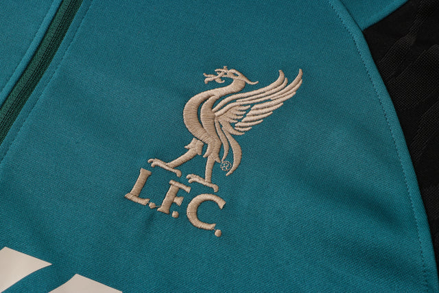 Conjunto Liverpool 21/22 Verde - Nike - Com Ziper