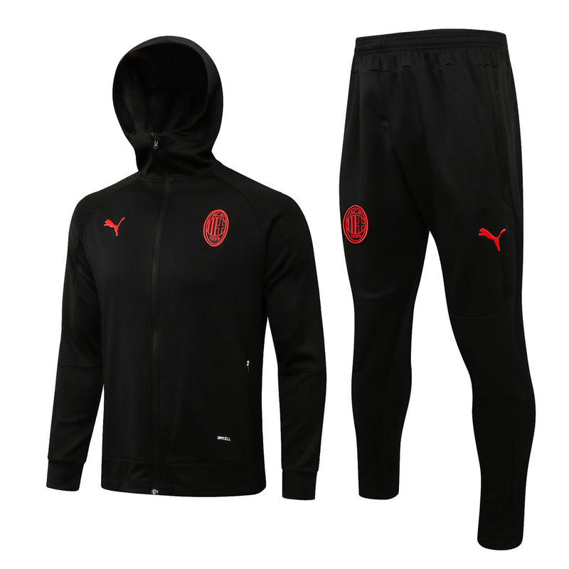 Conjunto Milan 21/22 Preta - Puma - Com Capuz