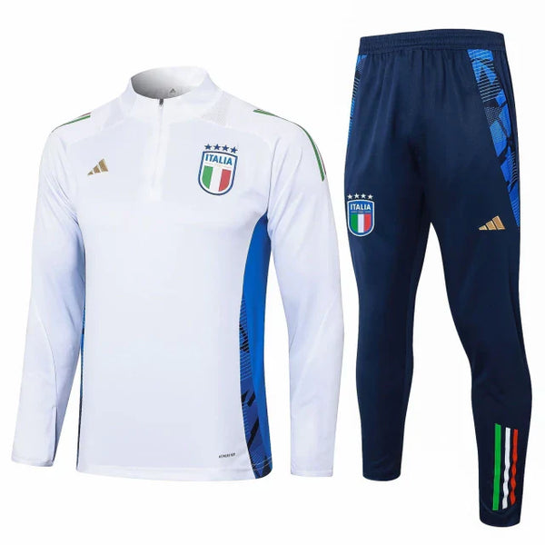 Conjunto Itália 2023 Branco com Azul - Puma - Com Fecho