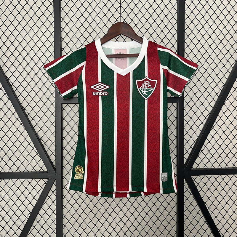 Camisa Fluminense I 24/25 Feminina - Umbro - Vermelha e Verde