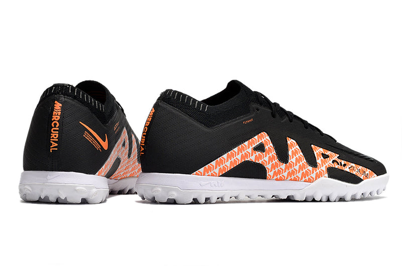 Chuteira Society Nike Air Zoom TF Preto/Laranja - Low