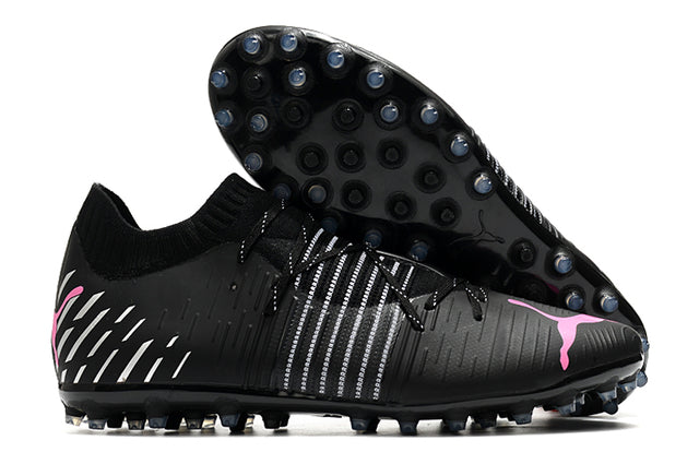 Chuteira Society Puma Future Z FG Black/Pink - Low