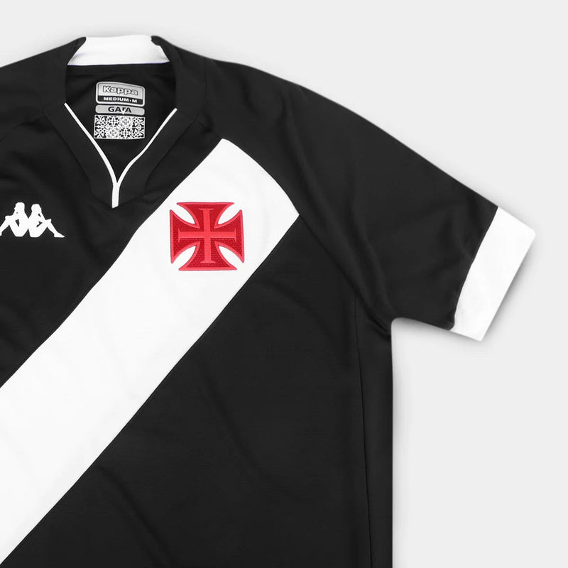 Camisa Vasco I 22/23 Kappa - Preto com listra Branca